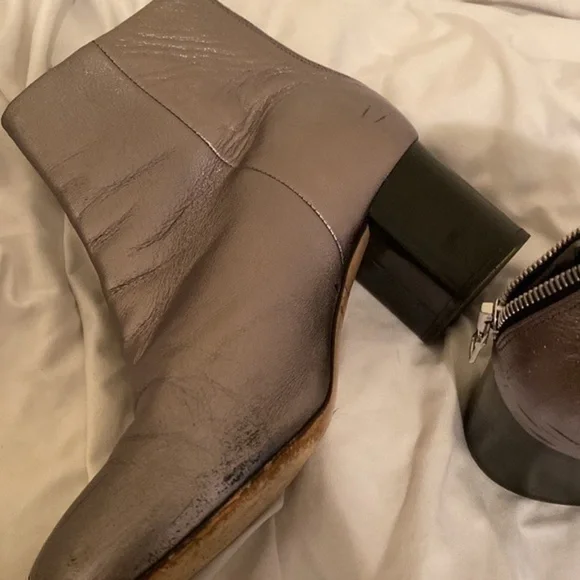 rag and bone Leather Silver Booties (Made in Italy) - Picture 12 of 13
